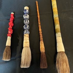 Vintage Chinese Calligraphy Pens. Red pen not included.